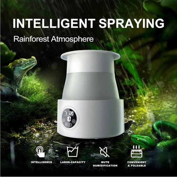 Smart 5L Foldable Tank Reptile🐢🦎🐍🐸Auto Terrarium Mister Fogger w Timer - Picture 2 of 10
